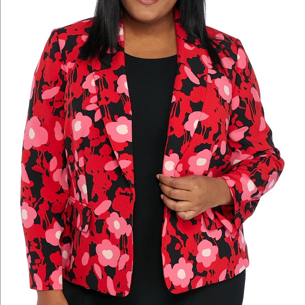 Kasper blossom print jacket